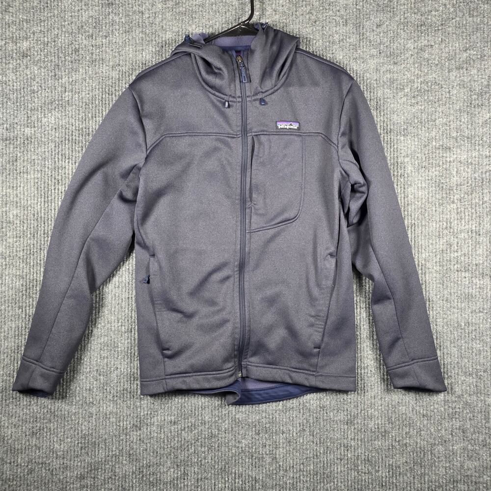 Patagonia Gray Softshell Jacket‎ Womens S Hooded Full Zip